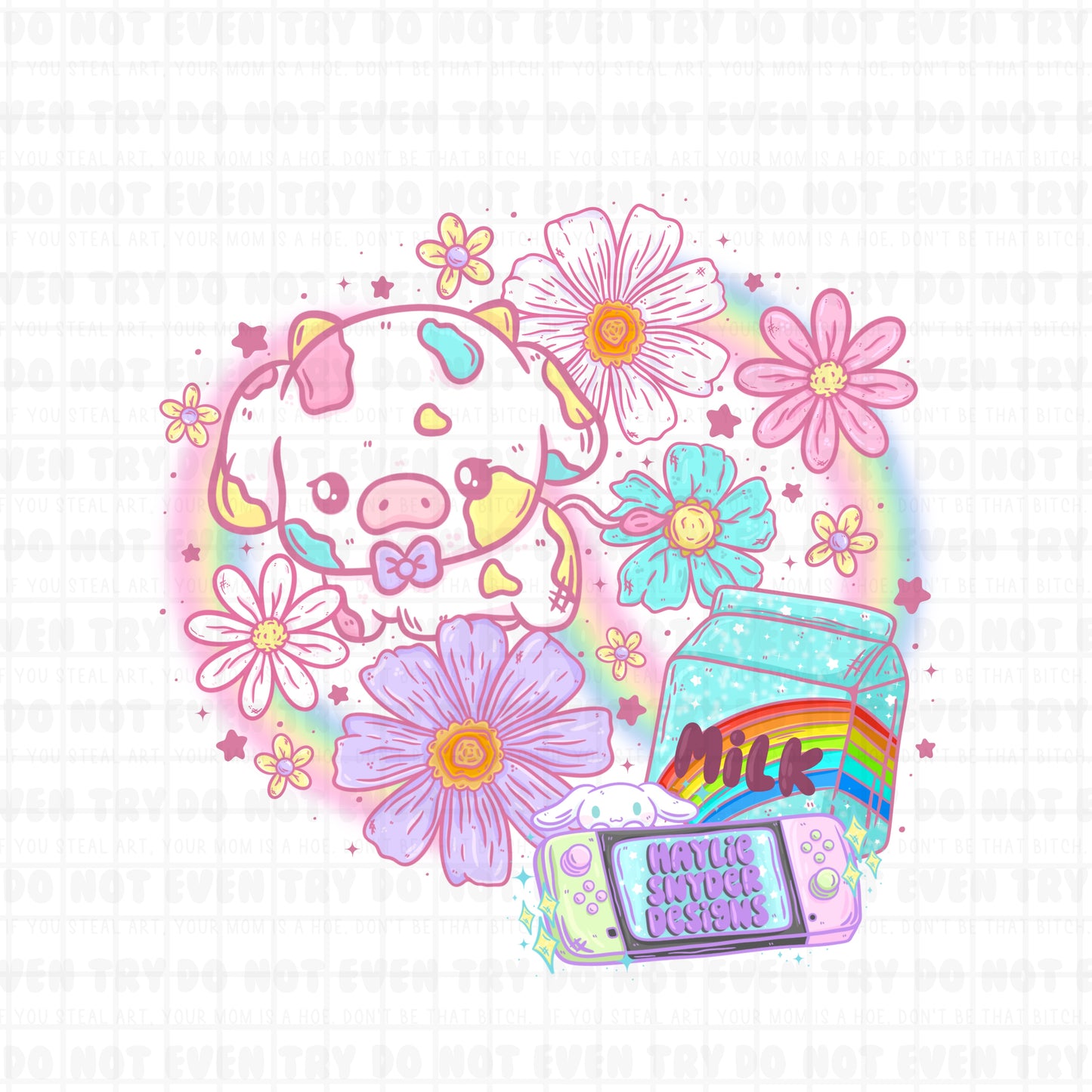 Rainbow Moo PNG