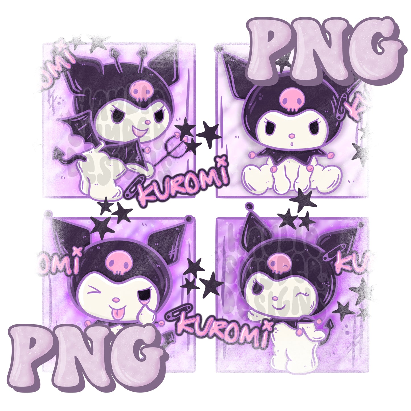 Rabbit Collage Distressed PNG