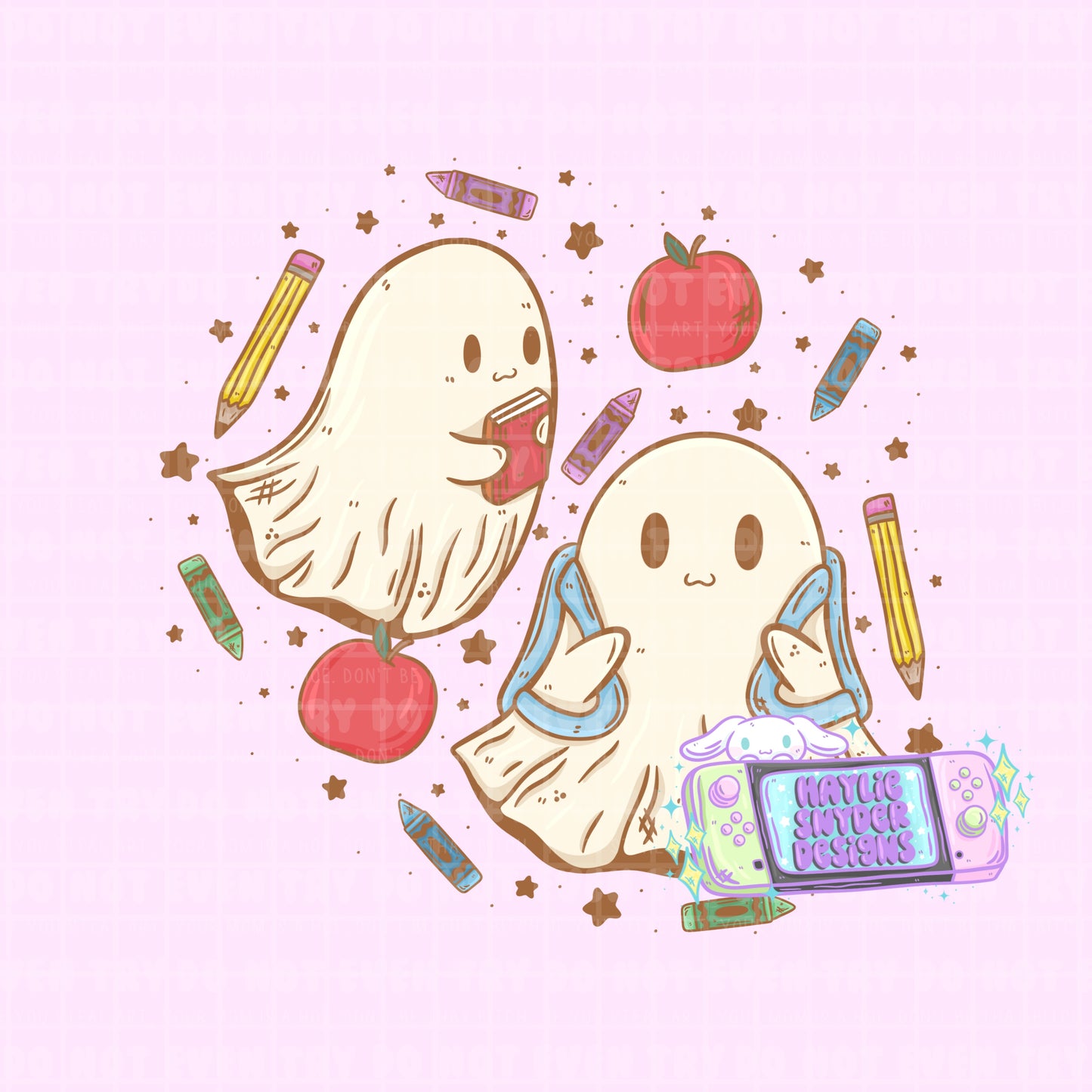 Back To School Ghosts PNG
