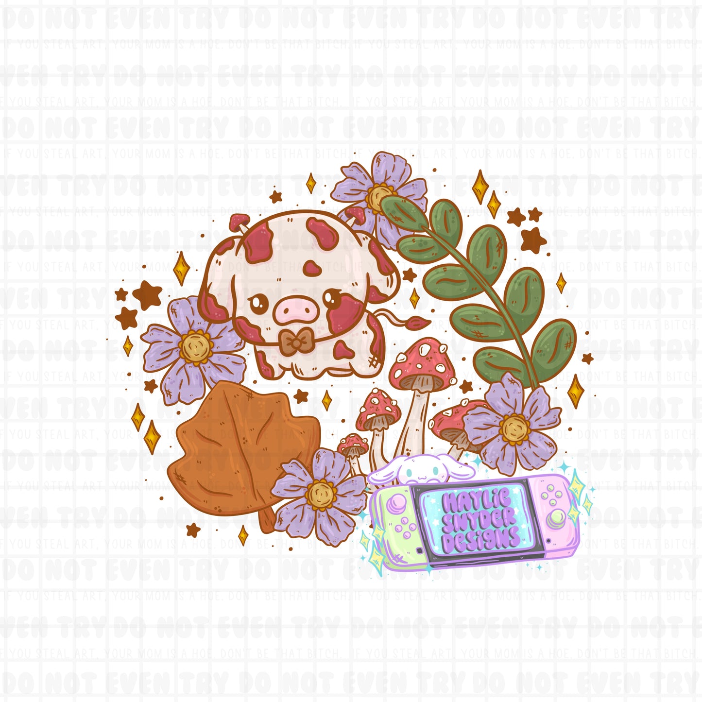Cottagecore Moo PNG