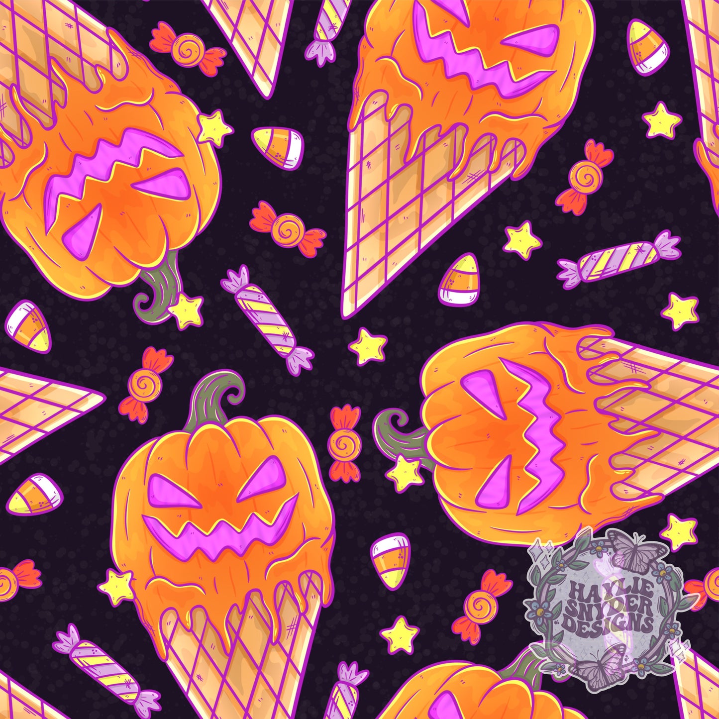 Pumpkin Cones DARK Purple