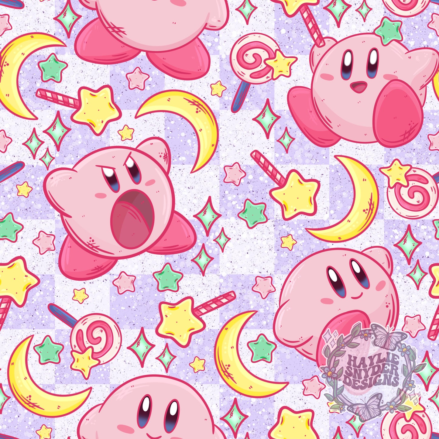 Kirb Purple Checks