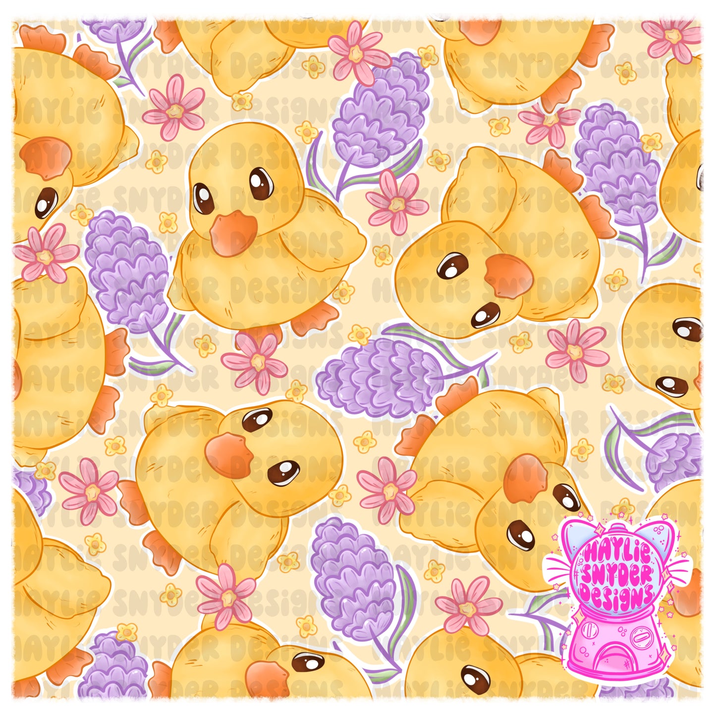 Floral Baby Ducks