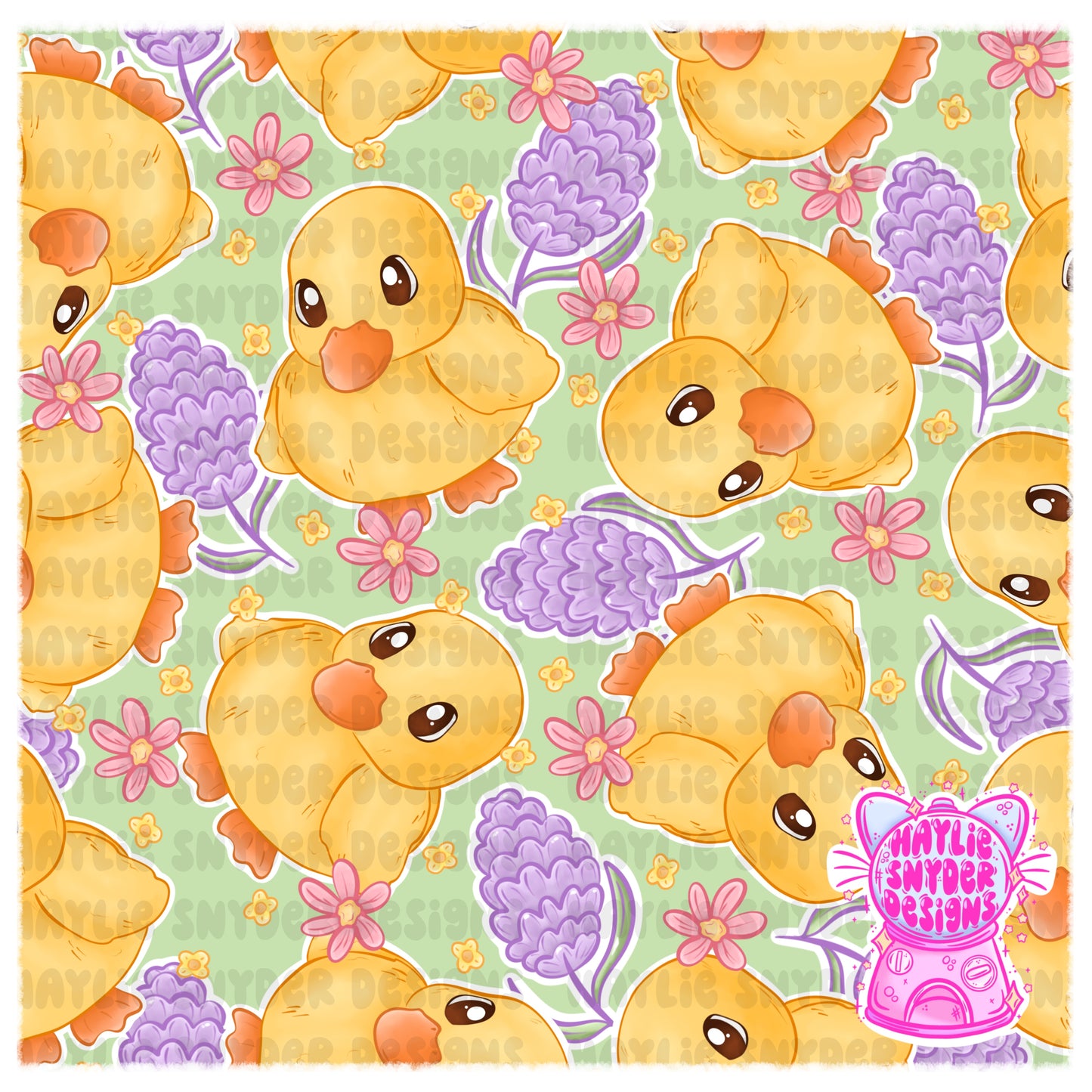 Floral Baby Ducks