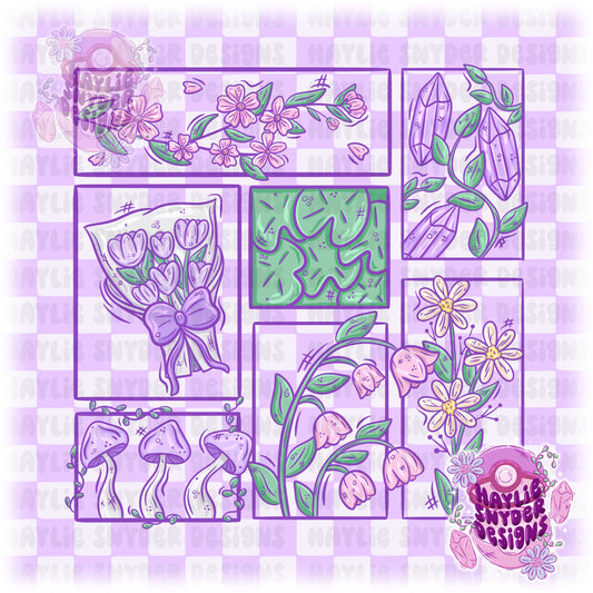 Purple Collage PNG