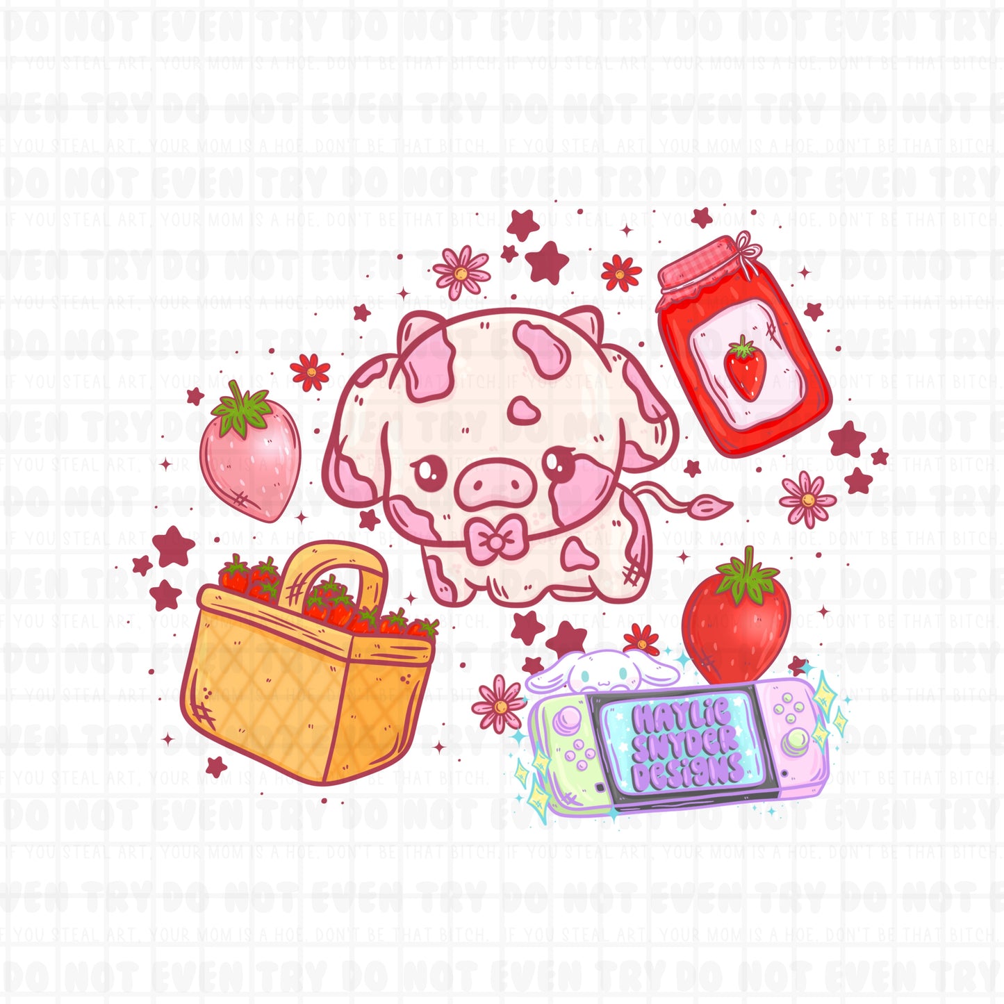 Strawberry Moo PNG