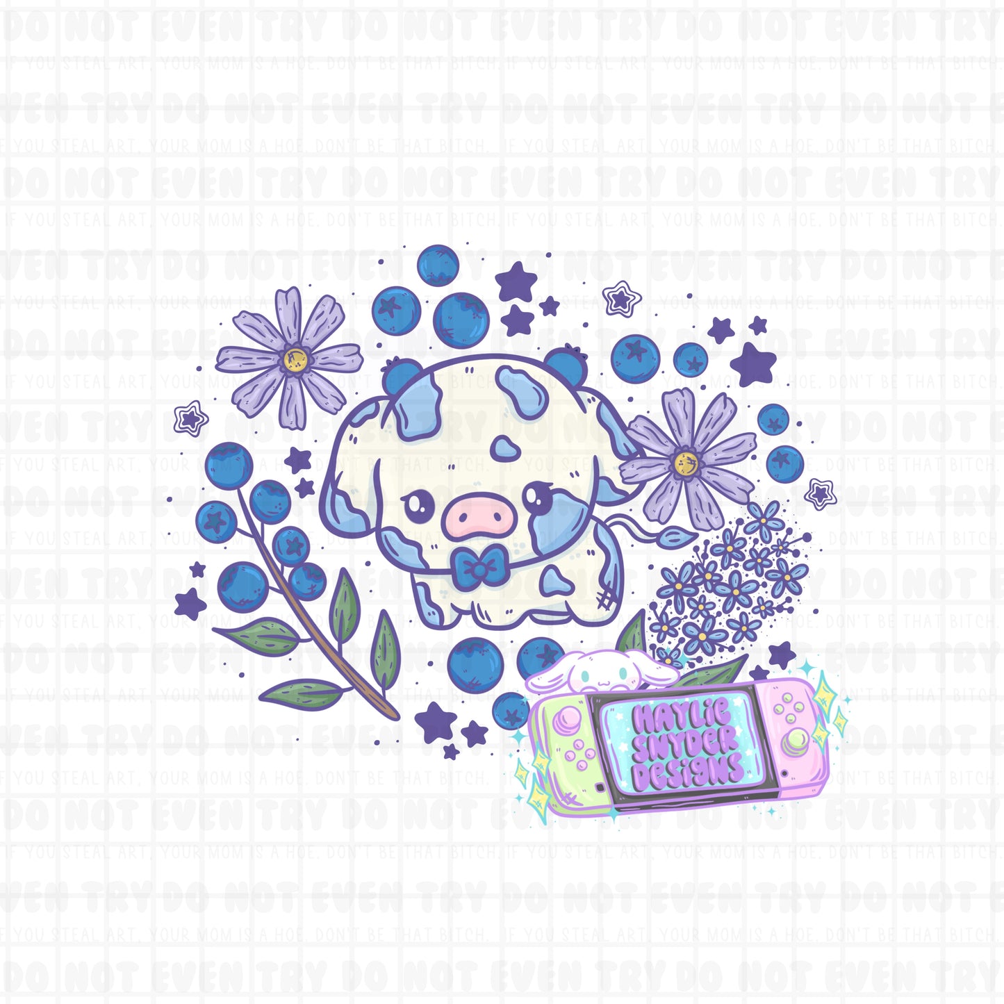 Blueberry Moo PNG